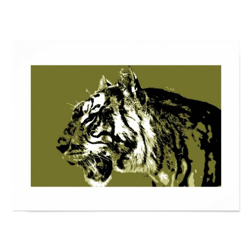 Siberian Tiger Pop Art Poster Print print
