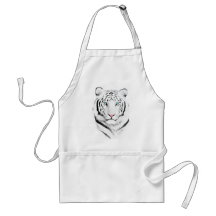Siberian White Tiger Aprons