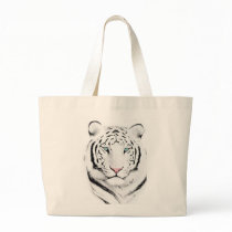 Siberian White Tiger Tote Bag