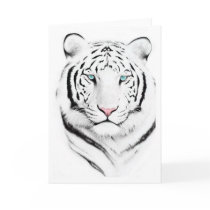 Siberian White Tiger Greeting Card