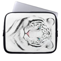 Siberian White Tiger Computer Sleeve