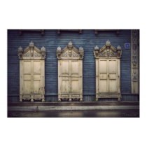 Siberian wooden houses (project by vladstudio.com) posters