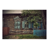 Siberian wooden houses (project by vladstudio.com) posters