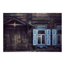 Siberian wooden houses (project by vladstudio.com) posters