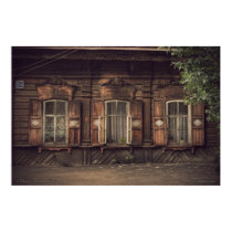 Siberian wooden houses (project by vladstudio.com) posters
