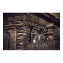 Siberian wooden houses (project by vladstudio.com) posters