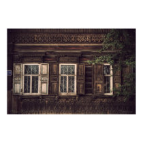 Siberian wooden houses (project by vladstudio.com) posters