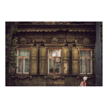 Siberian wooden houses (project by vladstudio.com) posters