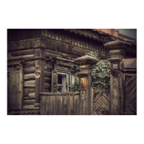 Siberian wooden houses (project by vladstudio.com) posters