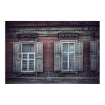Siberian wooden houses (project by vladstudio.com) posters