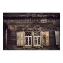 Siberian wooden houses (project by vladstudio.com) posters