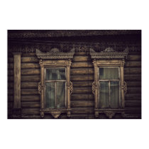 Siberian wooden houses (project by vladstudio.com) posters