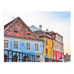 Sibiu buildings postcard