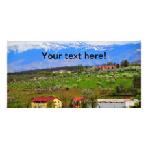 Sibiu mountains landscape picture card