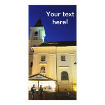 Sibiu tower at night customized photo card