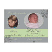 Sibling announcing new baby postcards by photocardgreetings Sibling announcing new baby postcards