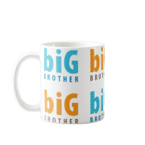 SIBLINGS COLLECTION - big brother {aqua+orange} mugs