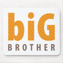 SIBLINGS COLLECTION - big brother {orange} mousepads by simplysweetart SIBLINGS COLLECTION - big brother {orange} mousepads