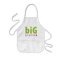 SIBLINGS COLLECTION - big sister {lime} aprons by simplysweetart SIBLINGS COLLECTION - big sister {lime} aprons