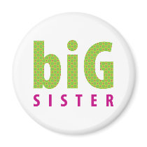SIBLINGS COLLECTION - big sister {lime} magnets by simplysweetart SIBLINGS COLLECTION - big sister {lime} magnets
