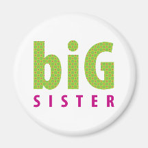 SIBLINGS COLLECTION - big sister {lime} Magnets