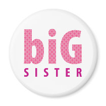 SIBLINGS COLLECTION - big sister {pink} magnets by simplysweetart SIBLINGS COLLECTION - big sister {pink} magnets