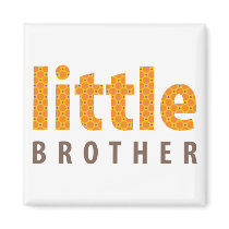 SIBLINGS COLLECTION - little brother {orange} magnets by simplysweetart SIBLINGS COLLECTION - little brother {orange} magnets