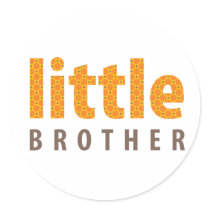SIBLINGS COLLECTION - little brother {orange} stickers by simplysweetart SIBLINGS COLLECTION - little brother {orange} stickers