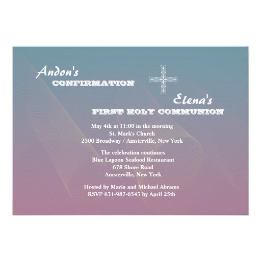 Siblings Religious Invitation (front side)