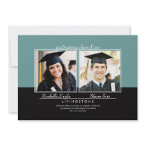 Siblings Two Photo Graduation Announcement