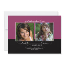 Siblings Two Photo Graduation Announcement