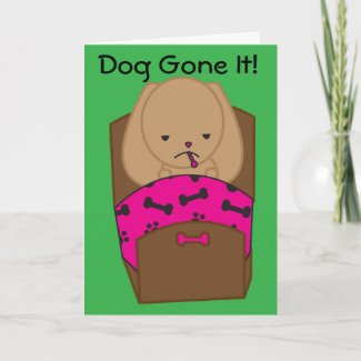 Sick Dog Get Well Card