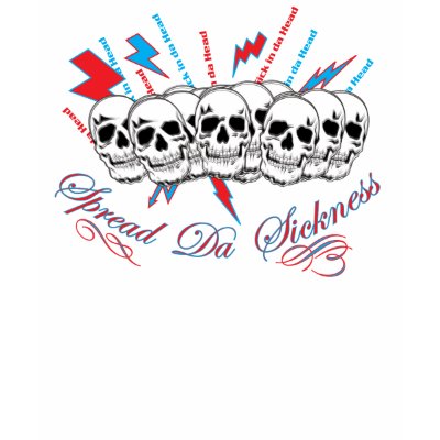 Sick Headz Skull Tee Shirt by Sickheadzkrew