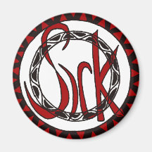 sick saying clean look magnets