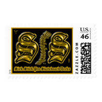 Sick Stick Postage Stamp ~ Gold  (Medium)