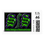 Sick Stick ~ Postage Stamp Purple & Green (Large)