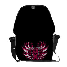 Sickle Cell Anemia Awareness Heart Wings Messenger Bag