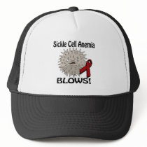 Sickle Cell Anemia Blows Awareness Design Mesh Hat