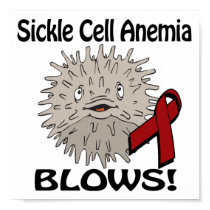 Sickle Cell Anemia Blows Awareness Design posters