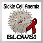 Sickle Cell Anemia Blows Awareness Design posters