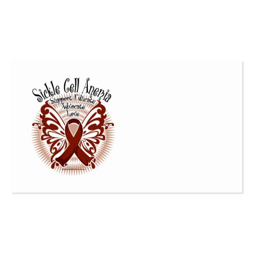 Sickle Cell Anemia Butterfly 3 Business Cards (front side)