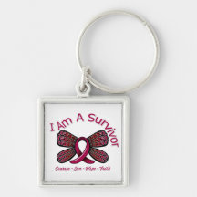 Sickle Cell Anemia Butterfly I Am A Survivor Keychains