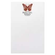 Sickle Cell Anemia Butterfly Personalized Stationery