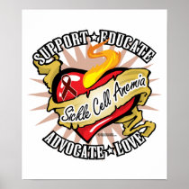 Sickle Cell Anemia Classic Heart Poster