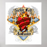 Sickle Cell Anemia Cross &amp; Heart Print