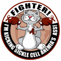 Sickle Cell Anemia Fighter Cat Cut Outs