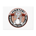 Sickle Cell Anemia Fighter Cat postcards