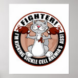 Sickle Cell Anemia Fighter Cat Posters