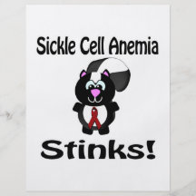 Sickle Cell Anemia Stinks Skunk Awareness Design Full Color Flyer