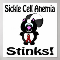 Sickle Cell Anemia Stinks Skunk Awareness Design Posters